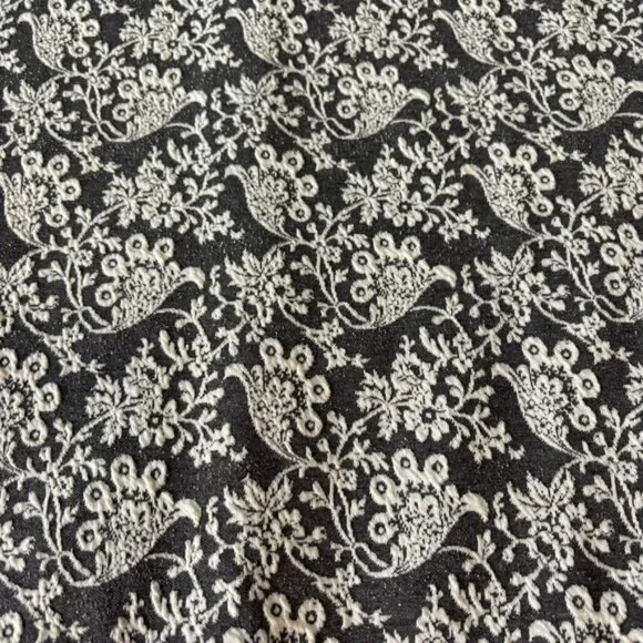 Loft Gray & White Floral Long-Sleeve Dress Size M With Back Zipper - Picture 11 of 11